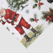 Golf Kerstman Kerstklaas golfen in Minnesota Tissuepapier (Detail)