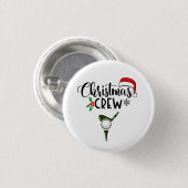 Golf-kerstman met golfbal ijzergolfer ronde button 3,2 cm (Voorkant /achterkant)