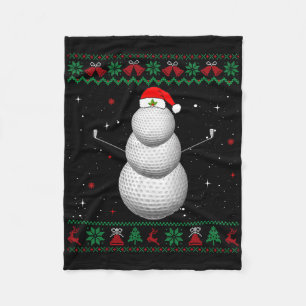 Golf Kerstman Sneeuwman Bal Lelijke Kerstman Golfe Fleece Deken
