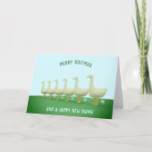 Golf Kerstmis 6 Ganzen Een Legende Golfballen Golf Feestdagen Kaart (Voorkant)