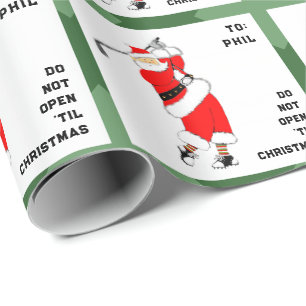 Golf Kerstmis Cadeaupapier