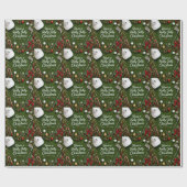 Golf Kerstmis Cadeaupapier (Vlak)