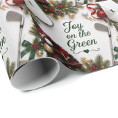 Golf Kerstmis Cadeaupapier (Rol Hoek)