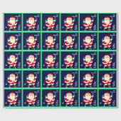 Golf Kerstmis Cadeaupapier (Vlak)