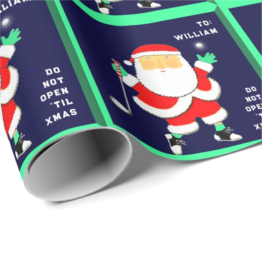 Golf Kerstmis Cadeaupapier (Rol Hoek)