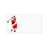 Golf Kerstmis Etiket (Voorkant)