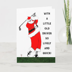 Golf Kerstmis Feestdagen Kaart