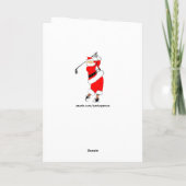 Golf Kerstmis Feestdagen Kaart (Achterkant)