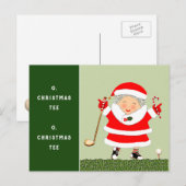 golf Kerstmis Feestdagenkaart (Voorkant / Achterkant)