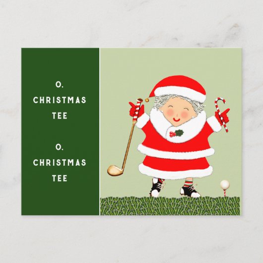 golf Kerstmis Feestdagenkaart (Voorkant)