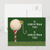 Golf Kerstmis Feestdagenkaart (Voorkant / Achterkant)