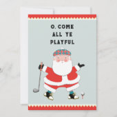 Golf Kerstmis Groet Feestdagenkaart (Voorkant)