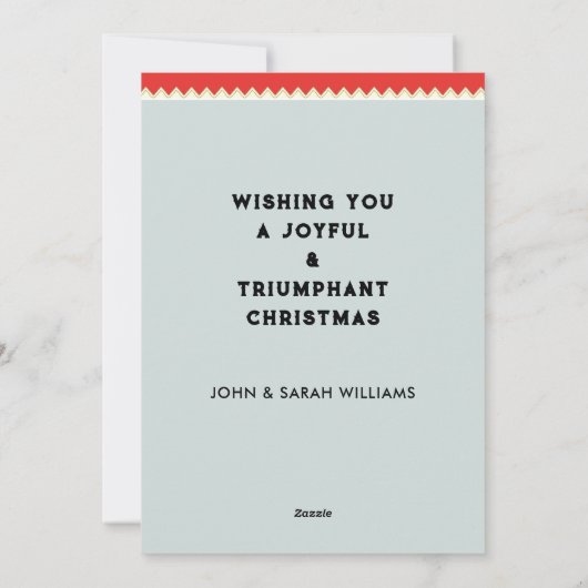 Golf Kerstmis Groet Feestdagenkaart (Achterkant)