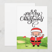 Golf Kerstmis in golfbaan voor golfer Feestdagenkaart (Voorkant / Achterkant)