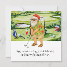 Golf Kerstmis in juli met Sinterklaas als golfen