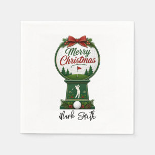 Golf Kerstmis Laten we Par Tee Servet