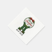 Golf Kerstmis Laten we Par Tee Servet (Hoek)