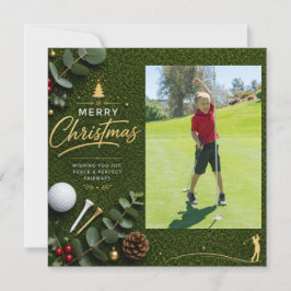 Golf Kerstmis Maak Je Eigen Foto Feestdagenkaart