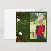 Golf Kerstmis Maak Je Eigen Foto Feestdagenkaart (Voorkant / Achterkant)