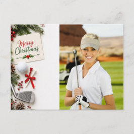 Golf Kerstmis Maak je eigen fotogolfer Briefkaart