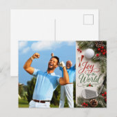 Golf Kerstmis Maak je eigen fotogolfer Briefkaart (Voorkant / Achterkant)