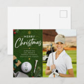 Golf Kerstmis Maak je eigen fotogolfer Briefkaart (Voorkant / Achterkant)