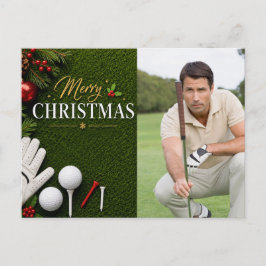 Golf Kerstmis Maak je eigen fotogolfer Briefkaart
