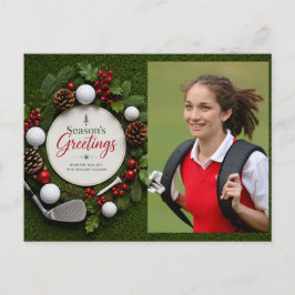 Golf Kerstmis Maak je eigen fotogolfer Briefkaart