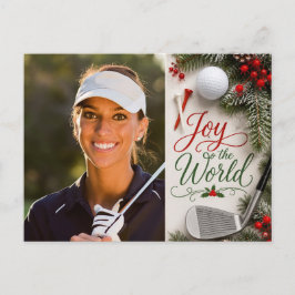 Golf Kerstmis Maak je eigen fotogolfer Briefkaart