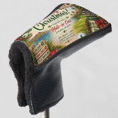 Golf Kerstmis met de Kerstman in Hawaï Golfheadcover (3/4 voorkant)