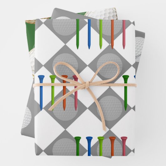 Golf Kerstmis met GOLF thema Inpakpapier Vel (In situ)