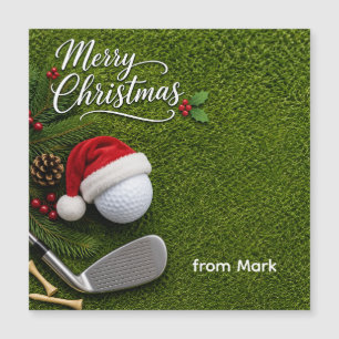 Golf Kerstmis met golfbal en tee met lint