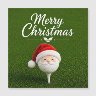 Golf Kerstmis met golfbal en tee met lint