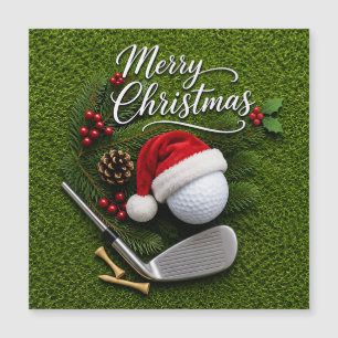 Golf Kerstmis met golfbal en tee met lint