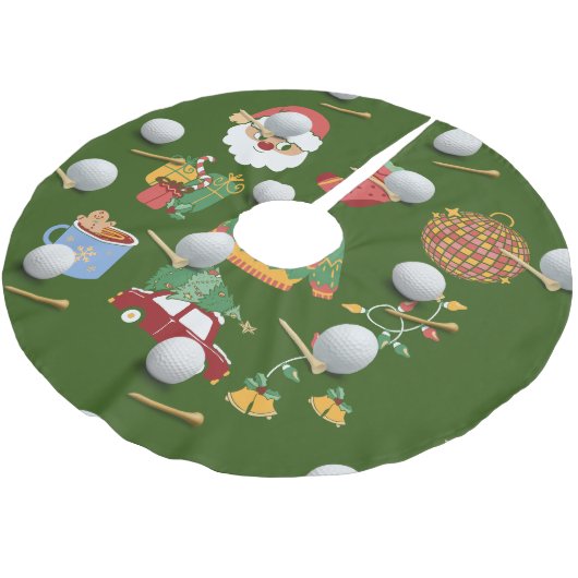 Golf Kerstmis met golfbal Kerstboom Rok (Gekanteld)