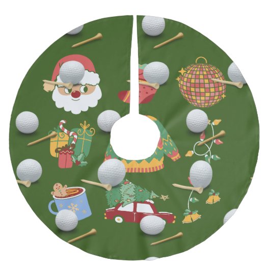 Golf Kerstmis met golfbal Kerstboom Rok (Voorkant)