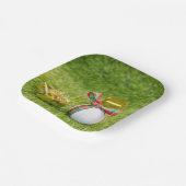Golf Kerstmis met golfballen Papieren Bordje (Gebogen)