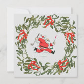 Golf Kerstmis met het runnen van Santa Claus golfi (Voorkant)