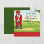 Golf Kerstmis met kerstcadeautjes op koers Feestdagenkaart (Voorkant / Achterkant)