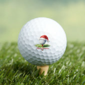 Golf Kerstmis met Kerstman Hoed Golfballen (Insitu Shirt)