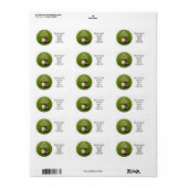 Golf Kerstmis met Kerstman Hoed voor Golfer Etiket (Full Sheet)