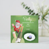 Golf Kerstmis met kerstman op groen gras Kaart (Staand voorkant)