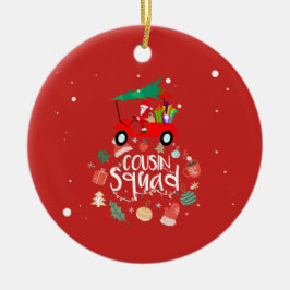 Golf Kerstmis met kerstman voor neef Squad Keramisch Ornament