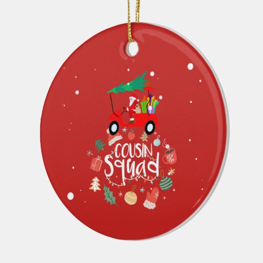 Golf Kerstmis met kerstman voor neef Squad Keramisch Ornament (Links)