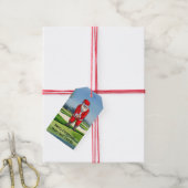 Golf Kerstmis met Santa Claus golfing Cadeaulabel (Met Touw)
