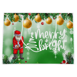 Golf Kerstmis met Santa Claus golfing Groot Cadeauzakje