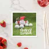 Golf Kerstmis met Sinterklaas en golfbal Servet (Insitu)