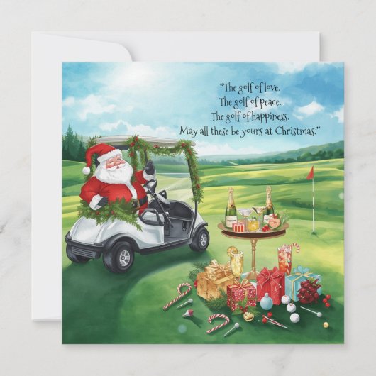 Golf Kerstmis met Sinterklaas Feest op de baan Feestdagenkaart (Voorkant)