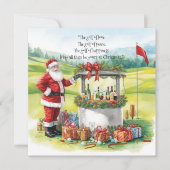 Golf Kerstmis met Sinterklaas Feest op de baan Feestdagenkaart (Voorkant)