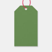 Golf Kerstmis met Sneeuwman en golfbal op groen Cadeaulabel (Achterkant)